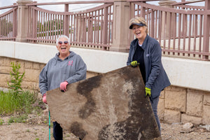 Beach cleanup event