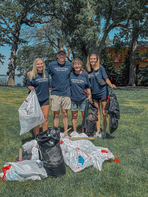 Beach cleanup event
